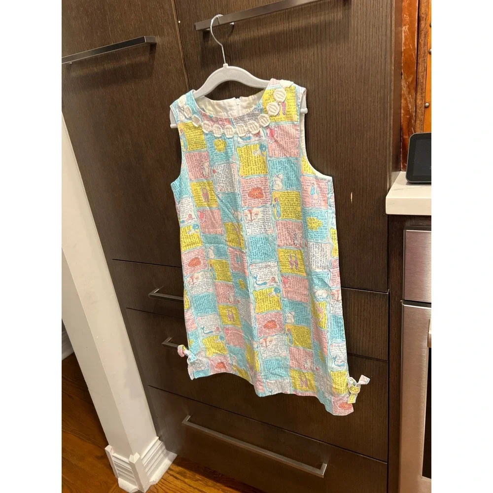 Lilly pultizer Shift‎ Dress Zodiac Pastels Lace girls size 10